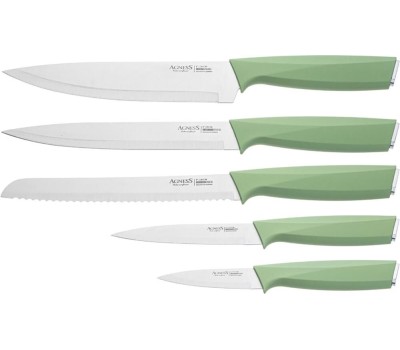 Набор ножей AGNESS 911-763 на пластиковой подставке + разделочная доска (7 предметов)