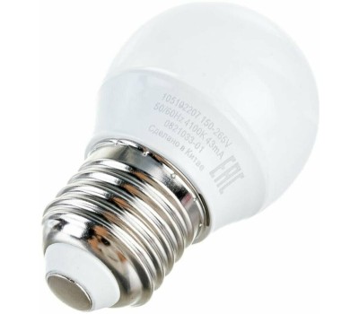 Лампочка GAUSS Лампа LED E27, шар, 6.5Вт, 10 шт. [105102207]