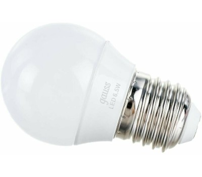 Лампочка GAUSS Лампа LED E27, шар, 6.5Вт, 10 шт. [105102207]