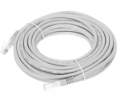 LANMASTER Патч-корд TWT-45-45-10-GY UTP RJ-45 вил.-вилка RJ-45 кат.5E 10м серый ПВХ (уп.:1шт)