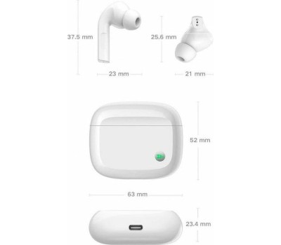TWS наушники ZMI Наушники PurPods TW101, Bluetooth, внутриканальные, белый