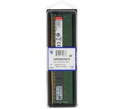 Оперативная память KINGSTON Оперативная память Valueram KVR32N22S8/16 DDR4 - 1x 16ГБ 3200МГц, DIMM, Ret