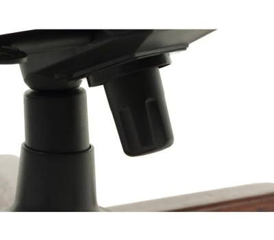 Кресло компьютерное БЮРОКРАТ Кресло руководителя T-9925WALNUT, кожа/искусственная кожа, до 200кг, механизм со смещенной осью, черный