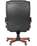 Кресло компьютерное БЮРОКРАТ Кресло руководителя T-9925WALNUT, кожа/искусственная кожа, до 200кг, механизм со смещенной осью, черный