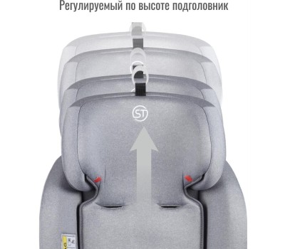 Автокресло детское SMART TRAVEL УУД Boss Isofix гр.0+/I/II/III, Light grey