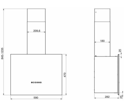 Вытяжка ELIKOR Вытяжка настенная Метеорит 60П-700-Э4Д черный