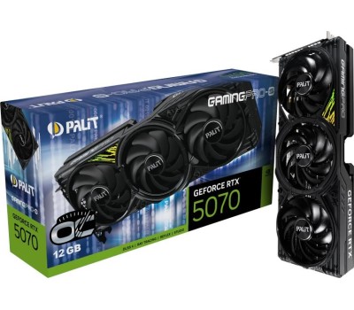 Видеокарта PALIT Видеокарта RTX5070 GAMINGPRO-S OC 12GB GDDR7 192bit 3xDP HDMI 3FAN RTL