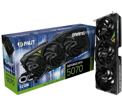 Видеокарта PALIT Видеокарта RTX5070 GAMINGPRO-S OC 12GB GDDR7 192bit 3xDP HDMI 3FAN RTL