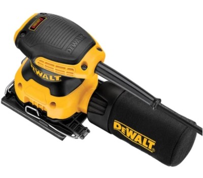 DEWALT Виброшлифовальная машина сетевая DWE6411 /230 Вт/до 28 000 кол.в мин/щеточный/желтый (DWE6411-B5)
