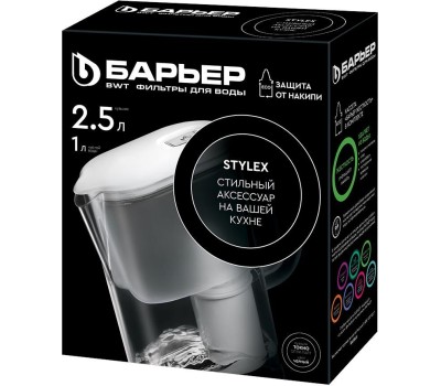 Фильтр-кувшин БАРЬЕР В855Р00 Фильтр-кувшин ТОКИО черный XS Опти-Лайт (Easy-Fill)