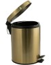 САНАКС - Ведро из нержавеющей стали, с педалью, круглое, 5 литров, цвет МАТОВОЕ ЗОЛОТО. 105-G