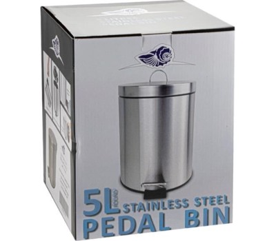 САНАКС - Ведро из нержавеющей стали, с педалью, круглое, 5 литров, цвет МАТОВОЕ ЗОЛОТО. 105-G