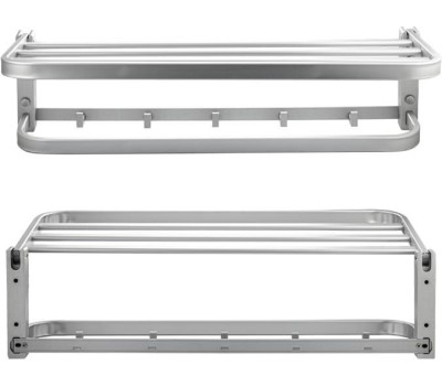 ТИТАН - Полка для полотенца с опорой, большая, матовая алюминиевая 76140