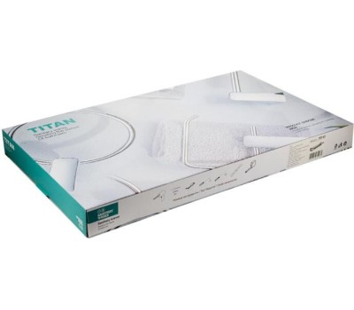 ТИТАН - Полка для полотенца с опорой, большая, матовая алюминиевая 76140