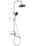 BRIMIX - Смеситель + стойка душевая 