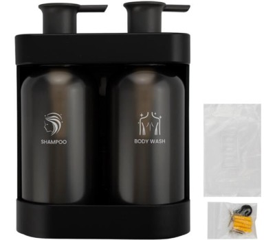 GFmark - Дозатор для жидкого мыла, антивандальный, двойной ( 2 х 380 мл ), из высокопрочного АБС пластика, цвет корпуса СЕРЕБРО. 6231