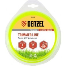 Леска для триммера DENZEL Леска для триммера двухкомпонентная квадрат 3,0мм 15 м EXTRA CORD 96126