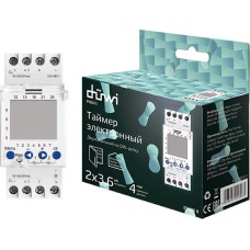 Таймер 2х канальный DUWI 25806 3 2х16А/3680Вт