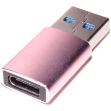 кабель PREMIER Адаптер USB2.0 6-071, USB 2.0 A(m) (прямой) - USB Type-C (f) (прямой), пакет, розовый