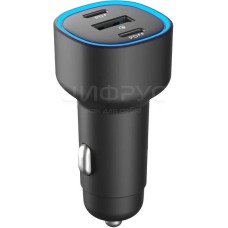 OLMIO Автомобильное зарядное устройство Type-C x 2/USB, 60W, QuickCharge3.0, PowerDelivery, PPS