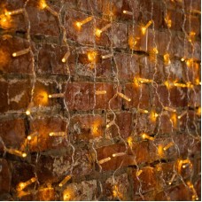 NEON-NIGHT Гирлянда светодиодная Занавес 2x0,8м 160 LED ЖЕЛТЫЙ прозрачный ПВХ IP65 постоянное свечение 230В блок в комплекте