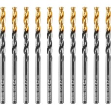Сверло DENZEL Сверло по металлу, 4,2 мм, HSS-Tin, Golden Tip, 10 шт. 717210