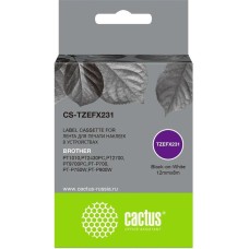 Картридж CACTUS Картридж CS-TZEFX231, TZe-FX231, 12мм, черный шрифт, белый фон, 8м ( CS-TZEFX231