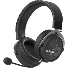 A4TECH Гарнитура игровая Bloody MR590 Sports, для компьютера и игровых консолей, мониторные, Bluetooth/радио/3,5 мм, черный [mr590 + wired/sport black]