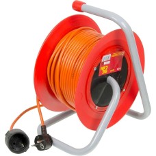 Удлинитель силовой LUX Удлинитель силовой К1-Е-25, розеток 1шт, 3x0.75 кв.мм, 10A, 25м, ПВС, катушка [22125]