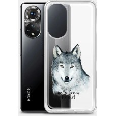 BORASCO Чехол (клип-кейс) ArtWorks, для Honor 50, прозрачный/рисунок [51288]