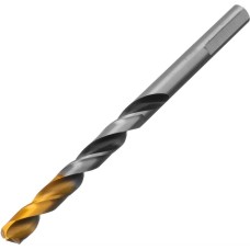 DENZEL Сверло спиральное по металлу 7,0 x 109мм, Р6М5, Golden Tip, многогранная заточка 718280