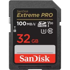 SanDisk Карта памяти 32GB Extreme PRO SDHC Card UHS-I V30 U3. Цвет: черный