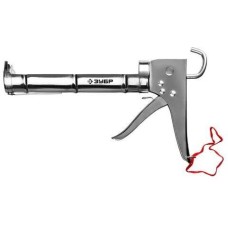 ЗУБР Пистолет для герметика 06625 мех. полузакрытый серебристый