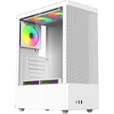 Корпус для ПК ACD Корпус для ПК Citadel 108W ATX, Type-C + 2XUSB ports + HD audio combo, Mesh, TG, White