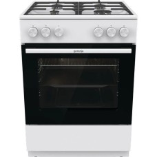 GORENJE Газовая плита GG6A10WFFM, газовая духовка, без крышки, сталь, белый