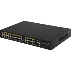 Коммутатор CUDY Коммутатор FS1026PS1 (L2) 24x100Мбит/с 2x1Гбит/с 1SFP 24PoE 24PoE+ 300W неуправляемый