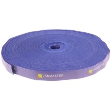 LANMASTER Хомут-липучка LAN-VCM30M-BL 30000x20мм (упак:1шт) нейлон/полиэтилен внутри помещений синий