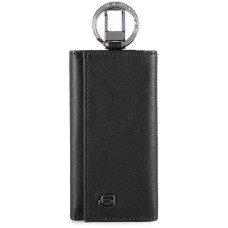 PIQUADRO Ключница Black Square PC1397B3/N черный натур.кожа