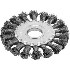 СИБРТЕХ Щетка для УШМ, 100 мм, посадка 22.2 мм, плоская, крученая проволока 0.5 мм 746307