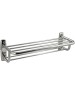 BRIMIX - Полка для полотенца с опорой, двойная, швг 600 х 220 х 190 мм, из нержавеющей стали, цвет ХРОМ. 10545