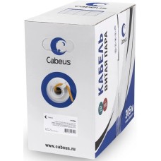 CABEUS Кабель информационный UTP-4P-Cat.5e-SOLID-LSZH кат.5E U/UTP 4 пары LSZH внутренний 305м оранжевый