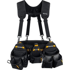 KRAFTOOL KBS-5 пояс монтажника, в комплекте: пояс монтажника, подтяжки и 3 сумки (38760-5)