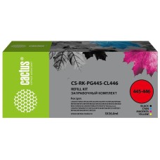 CACTUS Заправочный набор CS-RK-PG445-CL446 голубой/пурпурный/желтый/черный набор 5x30мл для Canon Pixma MG2440/MG2540/