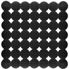 MULTIDOM Коврик для душа массажный, 43х45 см (черный) ПТ72-69