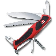 VICTORINOX Нож перочинный RangerGrip 55 (0.9563.C) 130мм 12функц. красный/черный карт.коробка