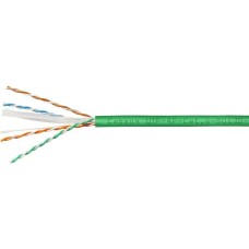 CABEUS Кабель информационный UTP-4P-CAT.6-SOLID-LSLTX-GN кат.6 U/UTP 4 пары PVC внутренний 305м зеленый