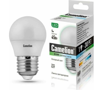Лампа светодиодная CAMELION (12030) LED5-G45/845/E27