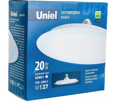 Лампа декоративная светодиодная UNIEL (UL-00004572) LED-U165-20W/6500K/E27/FR PLU01WH