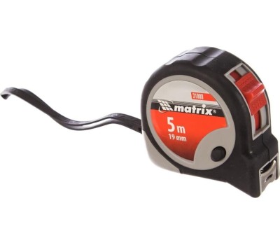 Рулетки MATRIX Рулетка Continuous fixation, 5 м х 19 мм, двухкомпонентный корпус, плавная фиксация 31088