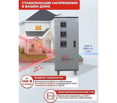 Стабилизатор РЕСАНТА АСН-30 000/3-Ц